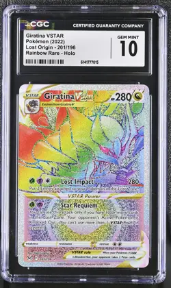 Pokemon Giratina Vstar Lost Origin 201/196 Secret Rare CGC 10 Gem Mint - Image 1