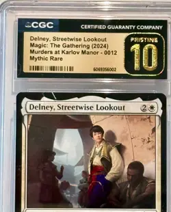CGC PRISTINE 10 "Delney, Streetwise Lookout" MTG~MKM 0012 Mythic Rare - Image 3