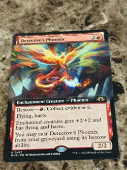 DETECTIVE'S PHOENIX Magic MTG Modern Horizons 3 Extended Art - Image 1