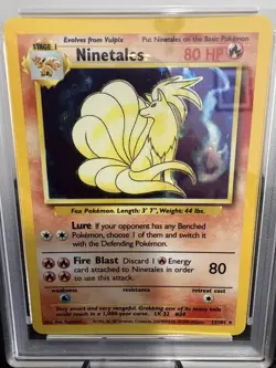 Pokemon Card Ninetales Holo Rare PSA 9 Mint, Base Set 12/102, WOTC 1999 - Image 2