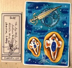 MTG ARTIST PROOF Spanish Celestial Sword AP Sketch Art Amy WEBER Magic - Image 1