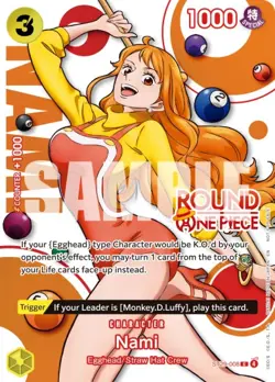 Round 1 One Piece 'NAMI' Trading Card Game (ENGLISH) ❌ERROR CARD❌ (DESCRIPTION) - Image 1