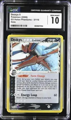 CGC 10 Deoxys 3/110 Holo Ex Holon Phantoms Delta Species Pokemon Card - Image 1