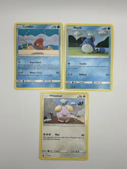 Pokemon TCG Asako Ito 3 Card Lot Crochet Luvdisc Marill Whismur - Image 1