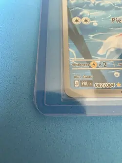 Goldeen 087/084 Illustration Rare Holo Pitch Black Pokemon Card in Hand - Image 5