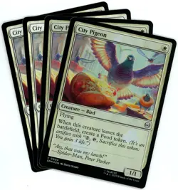 x4 City Pigeon (Foil) - 0004 - Marvel's Spider-Man - MTG - SHIPS NOW - Image 1