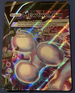 Mewtwo V-UNION Promo Holo 4-Card Lot English SWSH159-162 Damaged - Image 4
