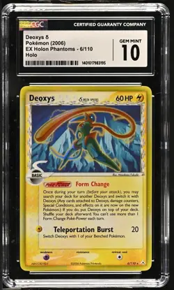CGC 10 Deoxys 6/110 Holo Ex Holon Phantoms Delta Species Pokemon Card - Image 1