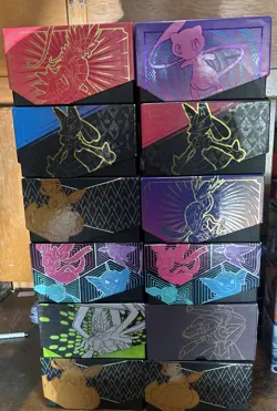 Lot Of 12 EMPTY ETB Elite Trainer Box Pokemon Card Boxes - Image 1