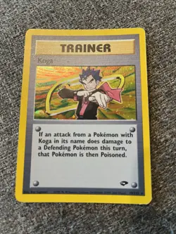 Pokemon TCG Koga Trainer Gym Challenge Holo Card 19/132 Rare - Image 1