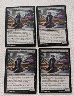 MTG 4 X OTJ Uncommon UNSCRUPULOUS CONTRACTOR NM - Image 1