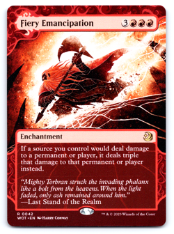 Fiery Emancipation - Wilds of Eldraine: Enchanting Tales MTG - Image 1