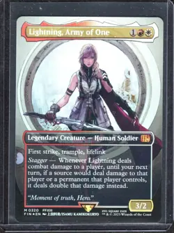 Lightning, Army of One Borderless Foil 320 - Mythic - Final Fantasy MTG - Image 1