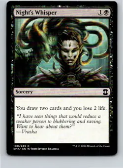 Magic the Gathering Night's Whisper Eternal Masters MTG Free Shipping! - Image 1