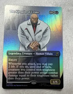 MTG The Kingpin of Crime Marvel Foil Full Art Rare Borderless 0374 - Image 1
