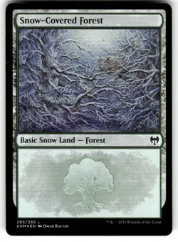 Snow-Covered Forest (285) 285 Land Kaldheim Magic: The Gathering Foil Near Mint - Image 1