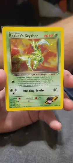 2000 Pokemon Gym Heroes Rocket's Scyther Holo #13/132 - Image 1