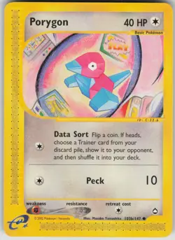 Pokemon TCG Porygon (103b) Common Aquapolis 103b/147 - Image 1