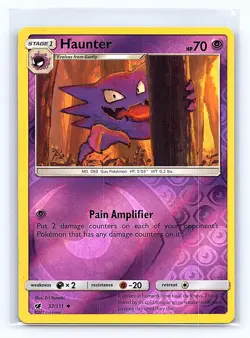 Haunter 37/111 Uncommon Crimson Invasion Pokemon Reverse Holo Moderately Played - Image 1
