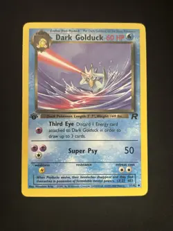 Dark Golduck 37/82 Team Rocket Regular 1st Edition Pokemon TCG - LP - Image 1