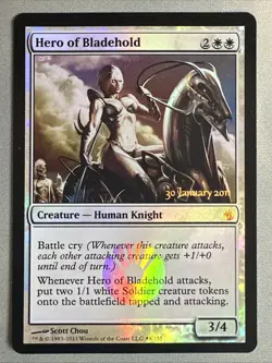 MTG / Hero of Bladehold / PRE / #8 / FOIL / Mythic / NM - Image 1
