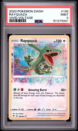 PSA 9 Rayquaza 138/185 Vivid Voltage - Image 1