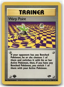 Warp Point 126/132 Common Gym Challenge Pokemon 1st Edition NM/M - Image 1