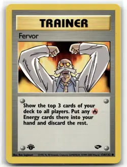 Fervor 124/132 Common Gym Challenge Pokemon 1st Edition NM/M - Image 1