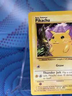 Pikachu 58/102 Base Set Pokemon Yellow Cheeks Unlimited – Near Mint – WOTC 1999 - Image 2