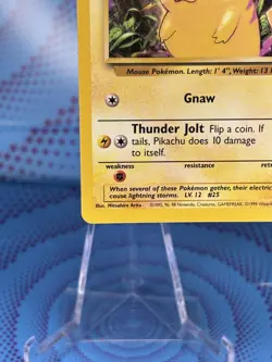 Pikachu 58/102 Base Set Pokemon Yellow Cheeks Unlimited – Near Mint – WOTC 1999 - Image 3