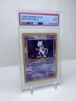 1999 Pokemon Game Mewtwo-Holo PSA 9 #10 Base Set Great Looking Card 10/102 - Image 2