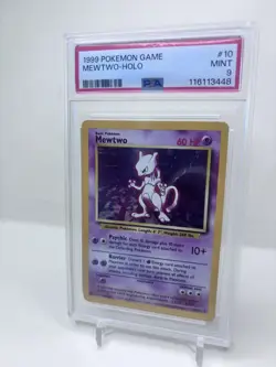 1999 Pokemon Game Mewtwo-Holo PSA 9 #10 Base Set Great Looking Card 10/102 - Image 3