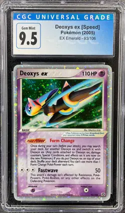 Pokemon Deoxys Ex [Speed] EX Emerald #93 CGC 9.5 Blue Label (CGC 10) Gem Mint - Image 1