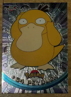 2000 Topps Chrome Pokemon #54 Psyduck; M-NM; RARE - Image 1