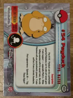 2000 Topps Chrome Pokemon #54 Psyduck; M-NM; RARE - Image 2