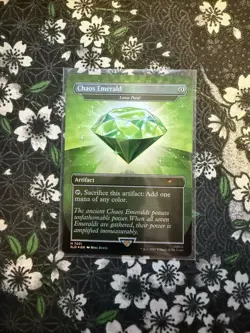 Chaos Emerald (Lotus Petal) Green 7031 Secret Lair Drop Sonic Bonus MTG NM FOIL - Image 1
