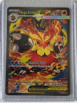 Pokemon Mega Emboar EX 273/217 SIR Ascended Heroes Holo English New Mint - Image 1