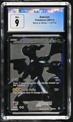 2011 POKEMON BLACK & WHITE ZEKROM 114/114 CGC 9 - Image 1