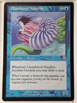 Chambered Nautilus - Mercadian Masques - Magic the Gathering MTG Nice! - Image 1