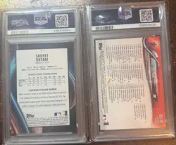 Shohei Ohtani/Josh Allen 2018 Bowman Platinum W/Glove RC PSA 8-7 CARD MIXED LOT - Image 2