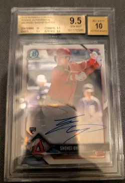 2018 Bowman Chrome Shohei Ohtani Rookie RC Batting Auto 10 BGS 9.5 #BCRA-SO - Image 2