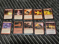 MTG Sorcery x10 (RED-ONLY-KILL SPELLS)MOLTEN REBUKE/YAMABUSHI'S STORM/LAVA AXE - Image 1