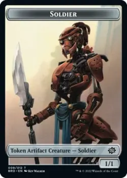 x4 Soldier Token (009) T MTG The Brothers' War M/NM, English - Image 1