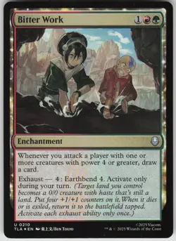 MTG Bitter Work Foil NM Avatar: The Last Airbender Magic 210 - Image 1