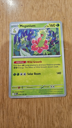 Meganium 10/132 Non-Holo Prerelease exclusive Pokemon card - Image 2