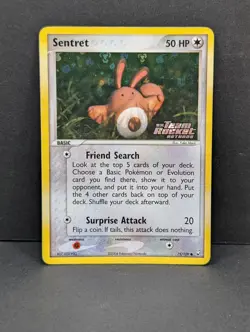 Sentret 75/109 Team Rocket Returns Reverse Holo Rare Pokemon TCG Yuka Morii LP - Image 1