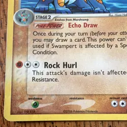 Swampert EX Crystal Guardians 27/100 2006 Eng 120 HP Stage 2 Holo Rare LP - Image 5