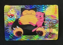 Pocket Monster Anime Collection Vintage Vending Prism 1998 Bandai Mew Snorlax NM - Image 1