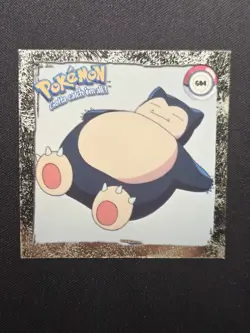 Gold Snorlax #G04 Vintage 1999 Artbox Pokemon Sticker Series 1 NM - Image 1