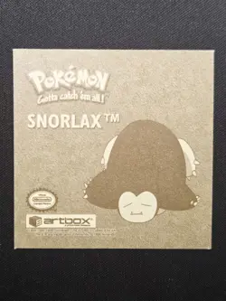Gold Snorlax #G04 Vintage 1999 Artbox Pokemon Sticker Series 1 NM - Image 2
